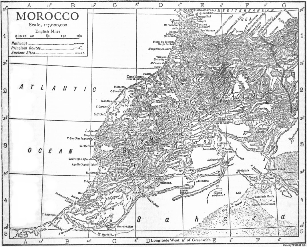 Carte historique du Maroc pour l'histoire-géographie
