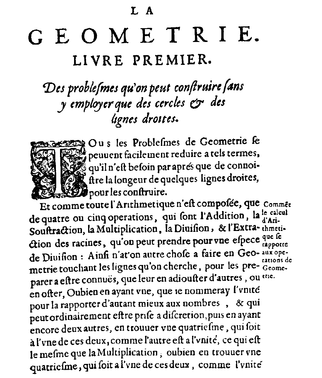 Document historique de géométrie pour les mathématiques